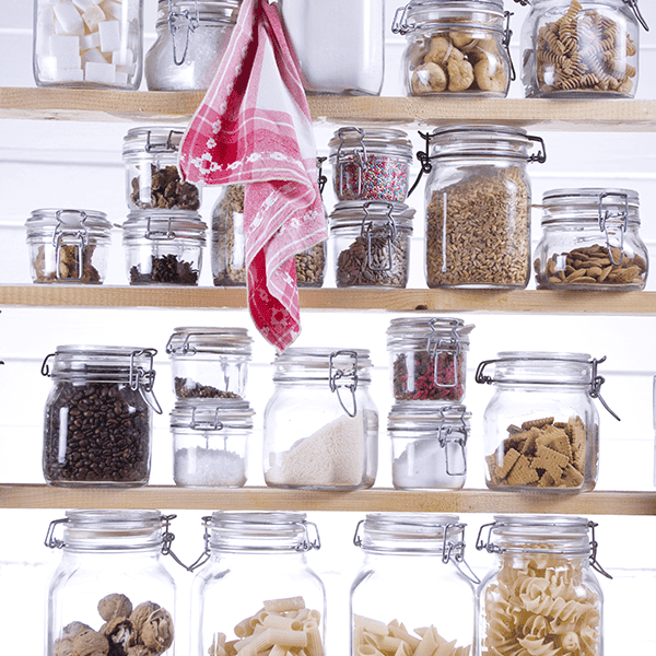 well stocked  pantry